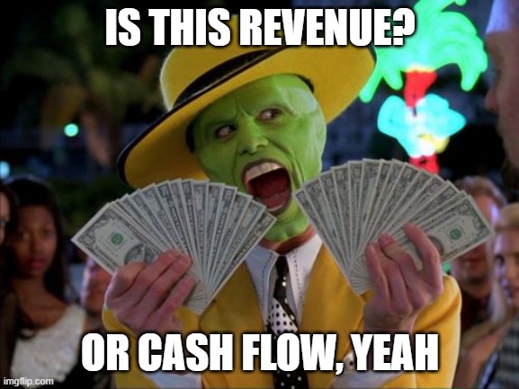 difference between revenue and cashflow