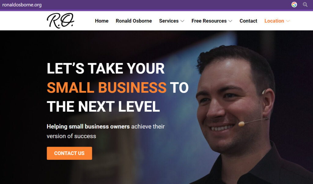 ronald osborne business mentor website